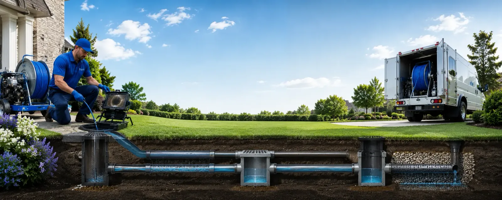 Outdoor drain cleaning information for Grundy Center, IA